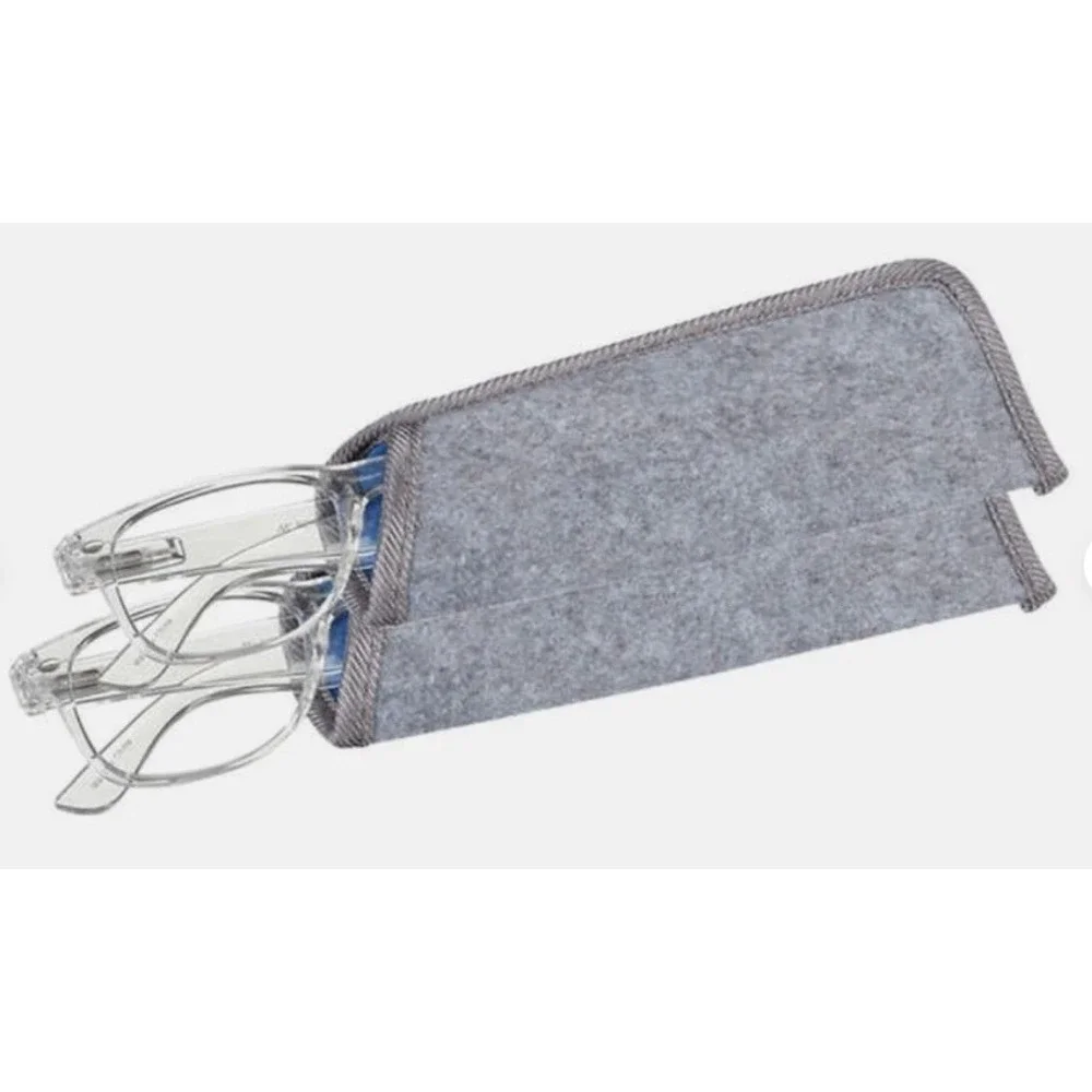 M+ Blue Light 2-Pack‎ Owen Cry Clear Square Reading Glasses +1.75 Magnification